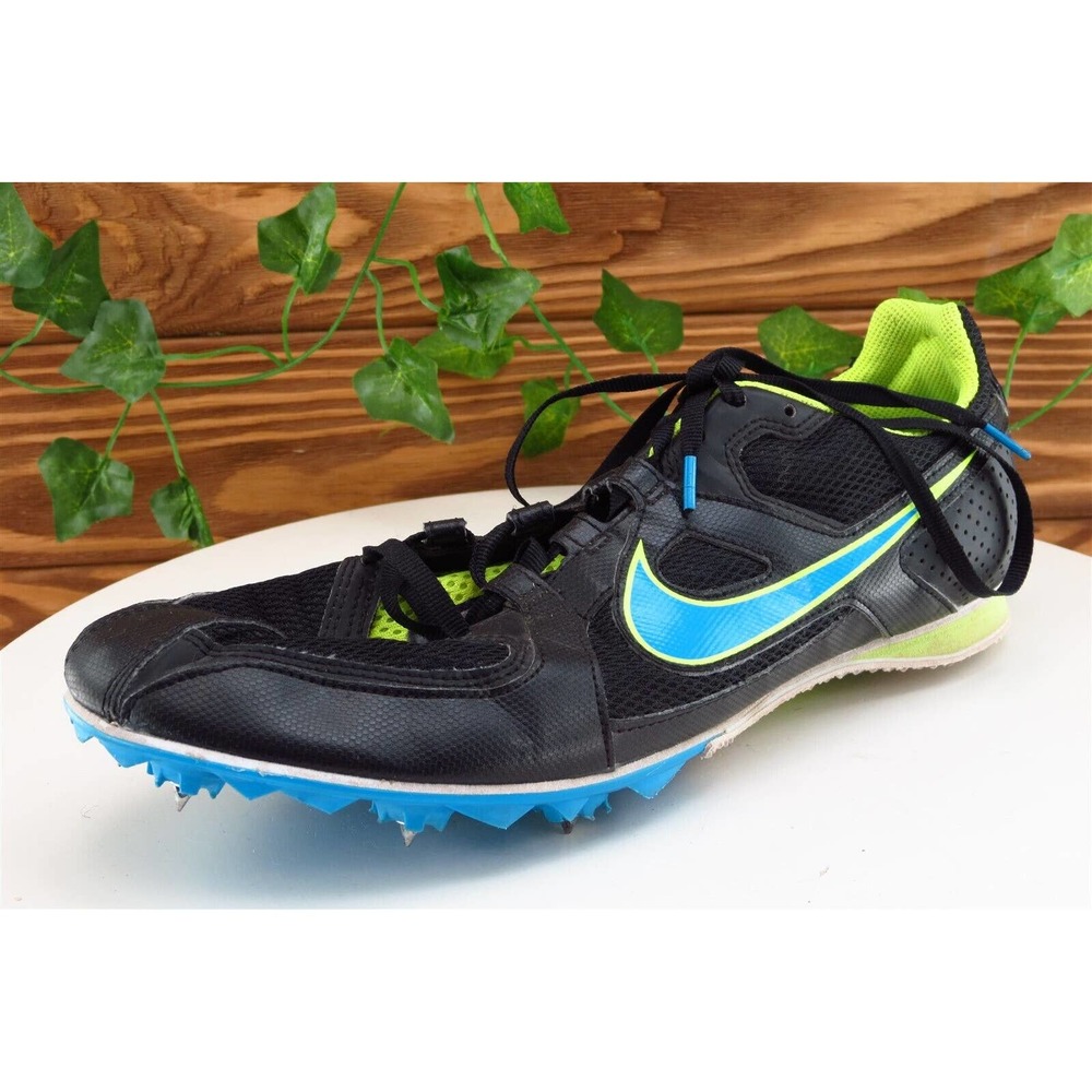 Nike Rival MD Shoes Size 10.5‎ M Black Cleats Mesh Men